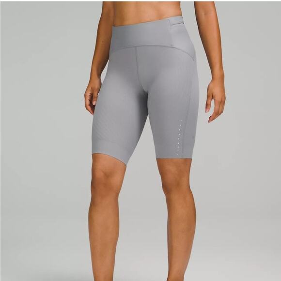 Lululemon SenseKnit Running High Rise Short 10” Athletic Workout Gym Gray Size 8 - Picture 1 of 6